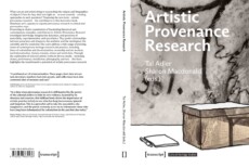 Front and back cover of a book with the title Artistic Provenance, edited by Tal Adler and Sharon Macdonald
